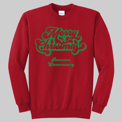  Adult Crewneck - Winter Holidays - Merry Christmas - Green Thumbnail