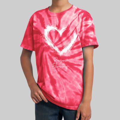 Youth Tie-Dye T-Shirt - Spring Holidays - Valentine's Heart Thumbnail